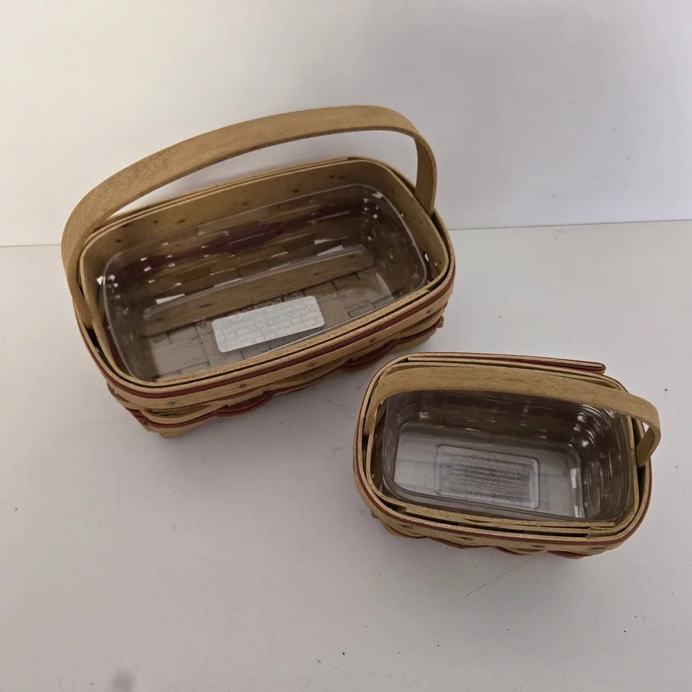 2-piece Longaberger 2003 Branch Sales Award Small Handle‎ Baskets & Protectors